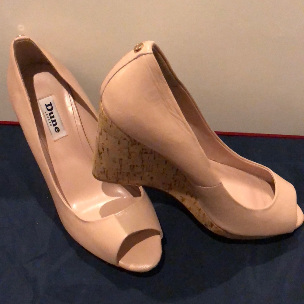 Dune London Blush Open Toe Wedge